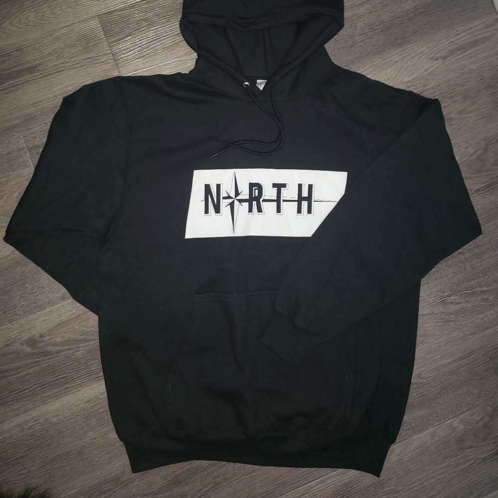 Black Hoodie w/ White North Logo